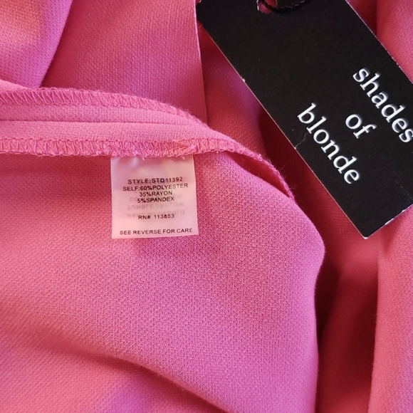 NWT Shades of Blonde Pink Dress S - Picture 6 of 6